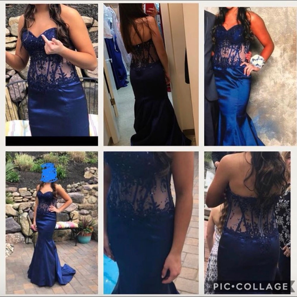 Blue prom dress